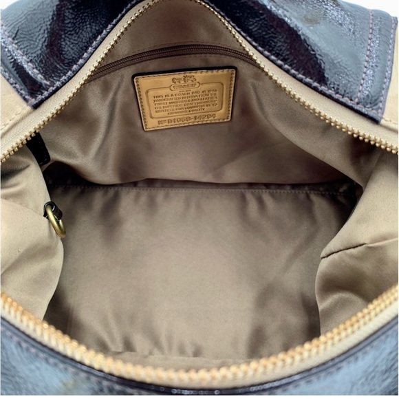 Coach Signature Madison Op Art Audrey Khaki Brown Satchel 14294 Handbag Purse - Picture 3 of 11